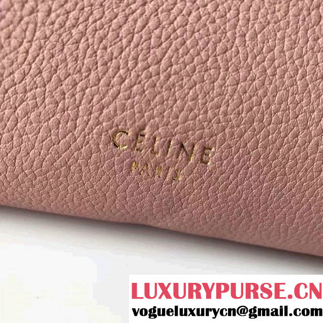 Celine Belt Tote Mini Bag in Original Clemence Leather Pink