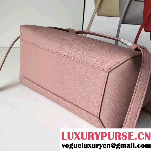 Celine Belt Tote Mini Bag in Original Clemence Leather Pink