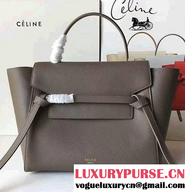 Celine Belt Tote Small Bag in Original Clemence Leather Olive