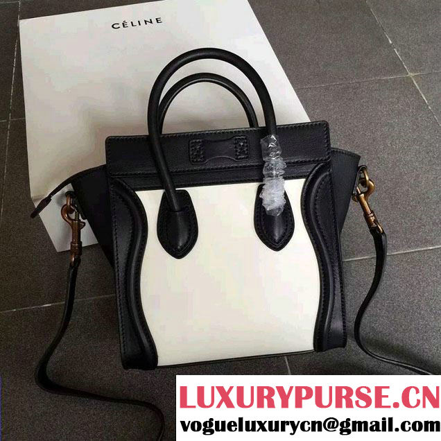 Celine Luggage Nano Tote Bag in Original Calfskin Leather
