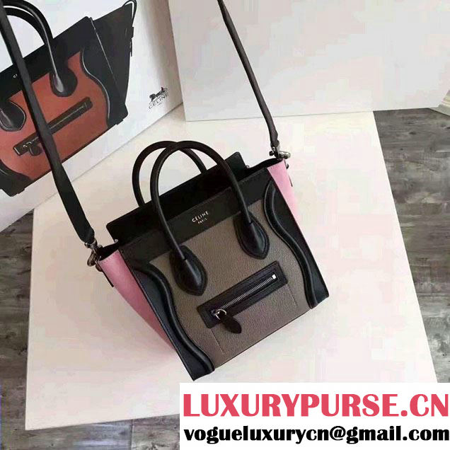 Celine Luggage Nano Tote Bag in Original Calfskin Leather