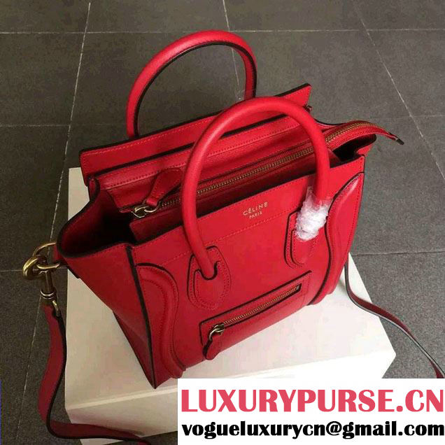 Celine Luggage Nano Tote Bag in Original Calfskin Leather