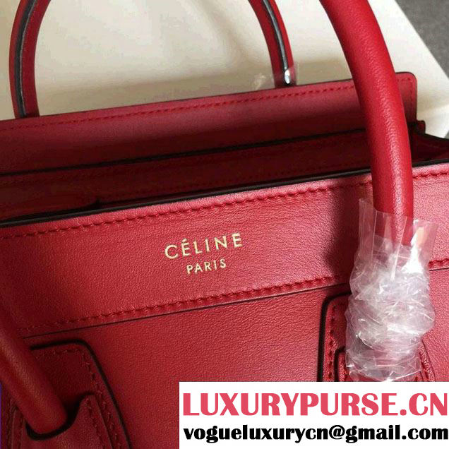 Celine Luggage Nano Tote Bag in Original Calfskin Leather