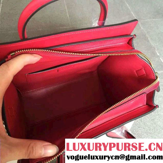 Celine Luggage Nano Tote Bag in Original Calfskin Leather