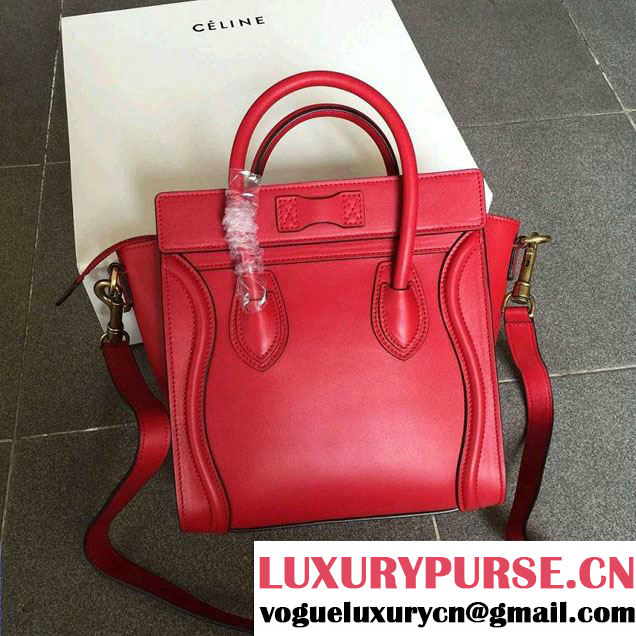 Celine Luggage Nano Tote Bag in Original Calfskin Leather