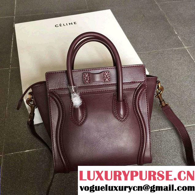 Celine Luggage Nano Tote Bag in Original Calfskin Leather