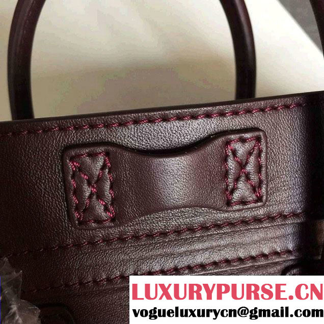 Celine Luggage Nano Tote Bag in Original Calfskin Leather