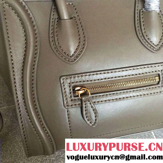 Celine Luggage Nano Tote Bag in Original Calfskin Leather