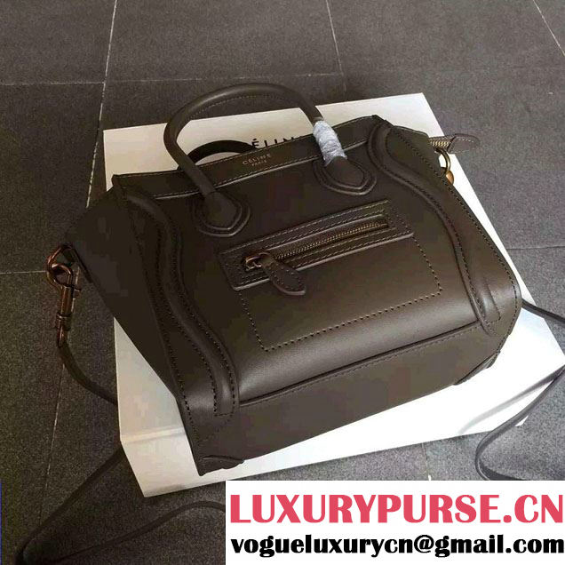 Celine Luggage Nano Tote Bag in Original Calfskin Leather