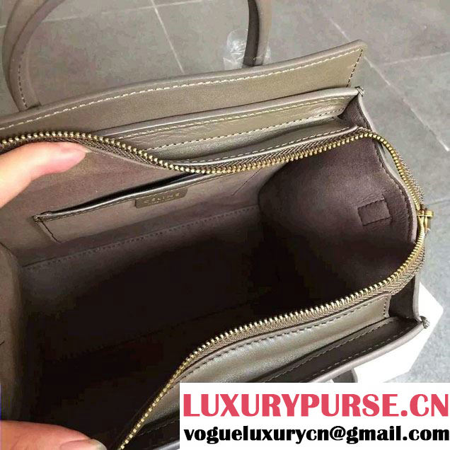 Celine Luggage Nano Tote Bag in Original Calfskin Leather