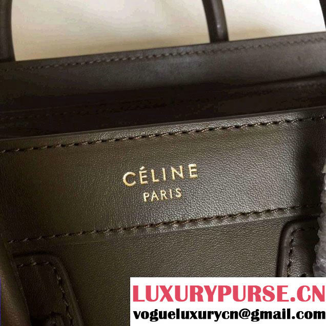 Celine Luggage Nano Tote Bag in Original Calfskin Leather