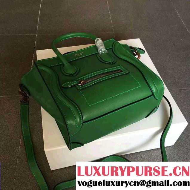 Celine Luggage Nano Tote Bag in Original Calfskin Leather