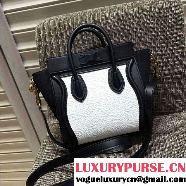 Celine Luggage Nano Tote Bag in Original Grained Leather