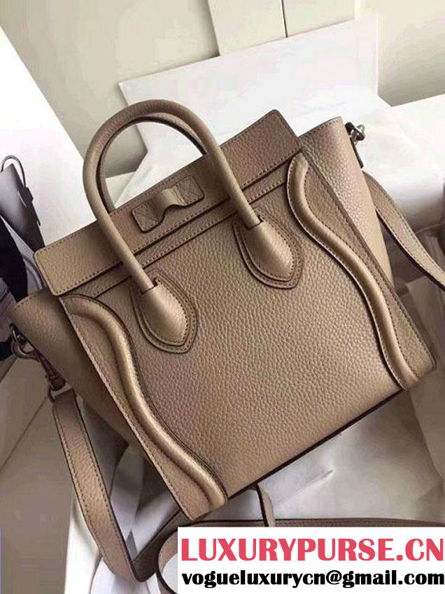 Celine Luggage Nano Tote Bag in Original Grained Leather