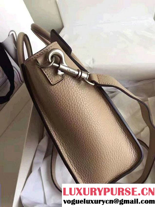 Celine Luggage Nano Tote Bag in Original Grained Leather