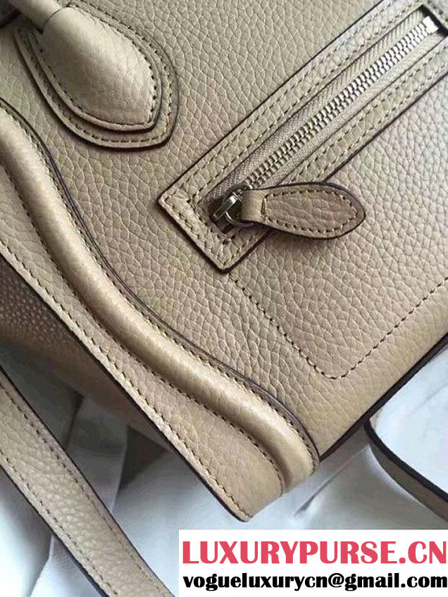 Celine Luggage Nano Tote Bag in Original Grained Leather