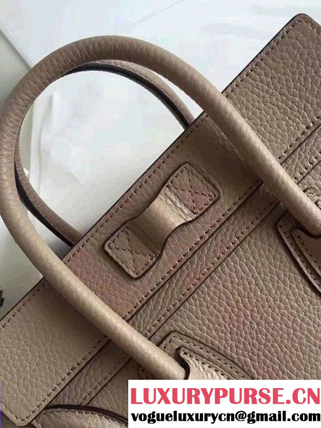 Celine Luggage Nano Tote Bag in Original Grained Leather