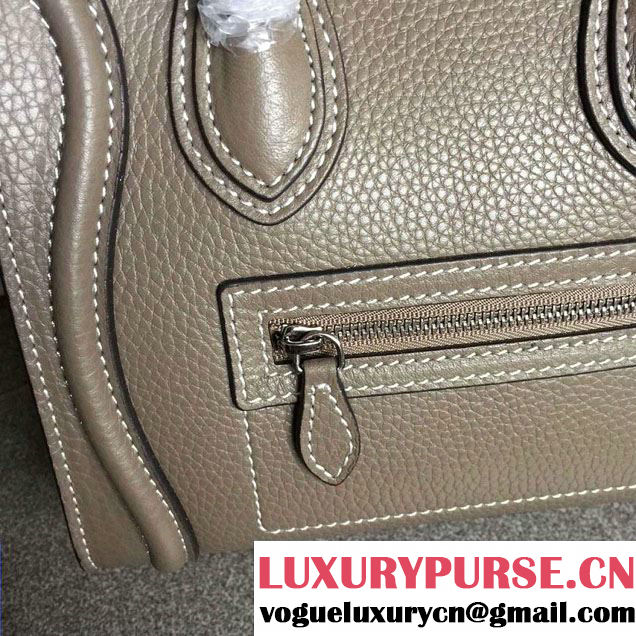 Celine Luggage Nano Tote Bag in Original Grained Leather