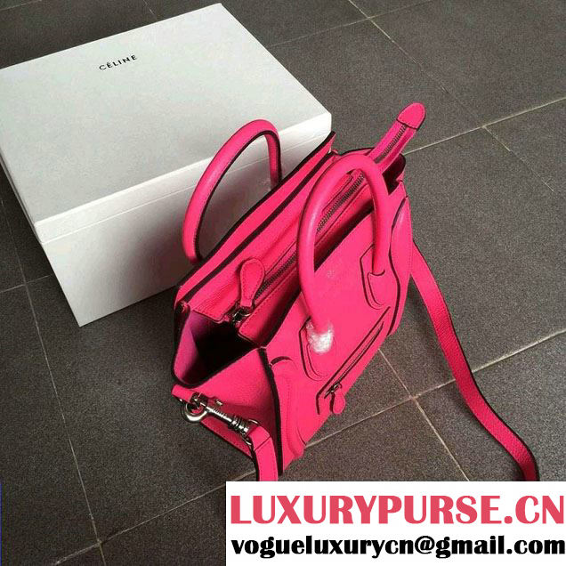Celine Luggage Nano Tote Bag in Original Grained Leather
