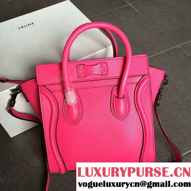 Celine Luggage Nano Tote Bag in Original Grained Leather