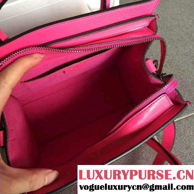 Celine Luggage Nano Tote Bag in Original Grained Leather