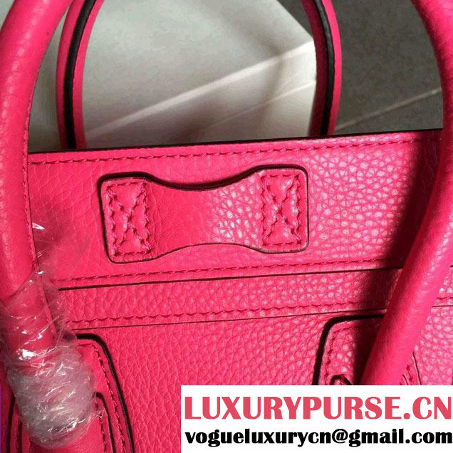 Celine Luggage Nano Tote Bag in Original Grained Leather