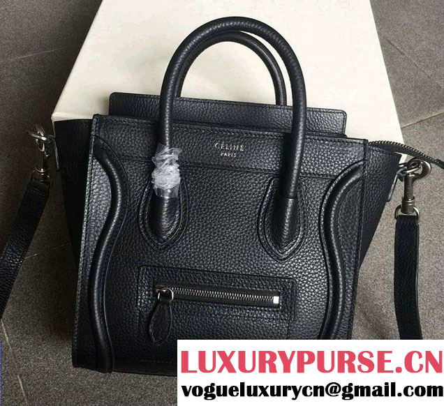 Celine Luggage Nano Tote Bag in Original Grained Leather