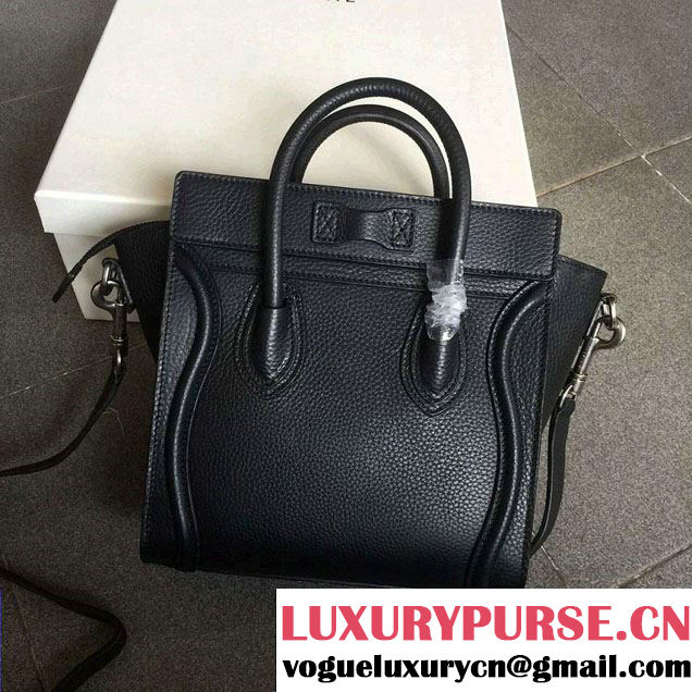 Celine Luggage Nano Tote Bag in Original Grained Leather