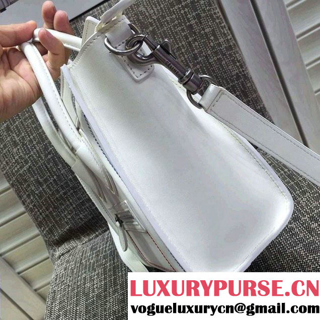 Celine Luggage Nano Tote Bag in Original Leather White/Blue/Red/Yellow 2016