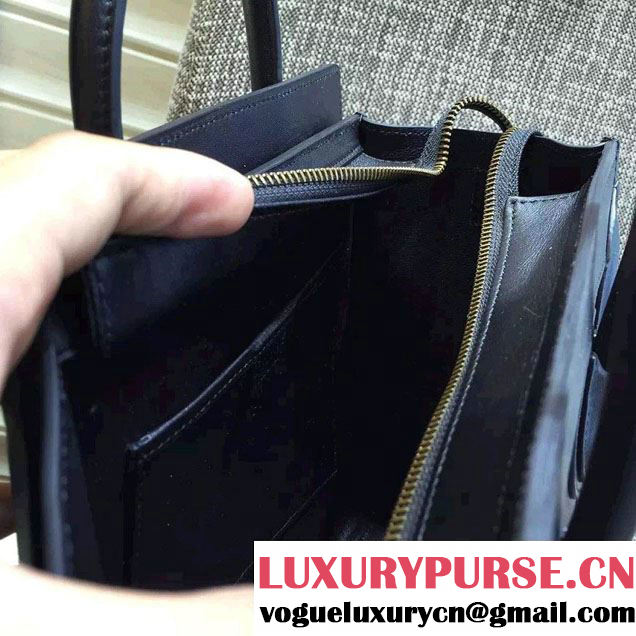 Celine Luggage Nano Tote Bag in Original Smooth Calfskin Black 2016
