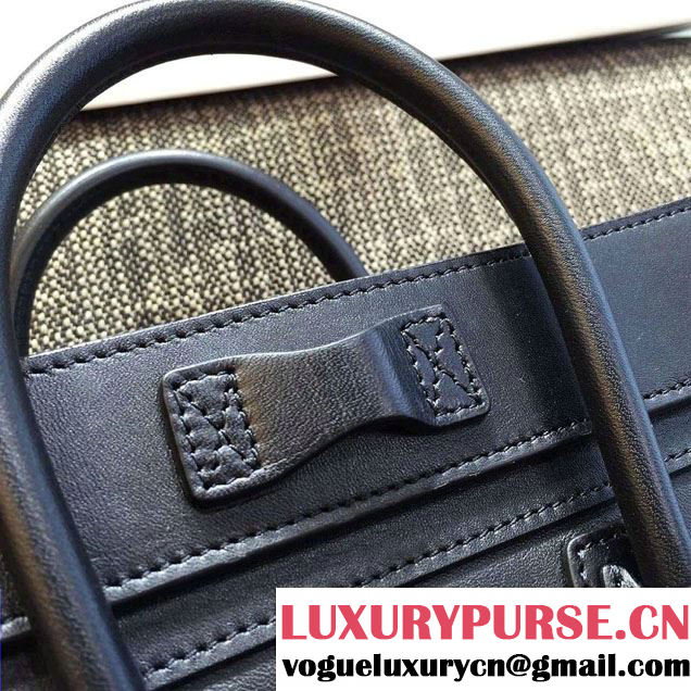 Celine Luggage Nano Tote Bag in Original Smooth Calfskin Black 2016
