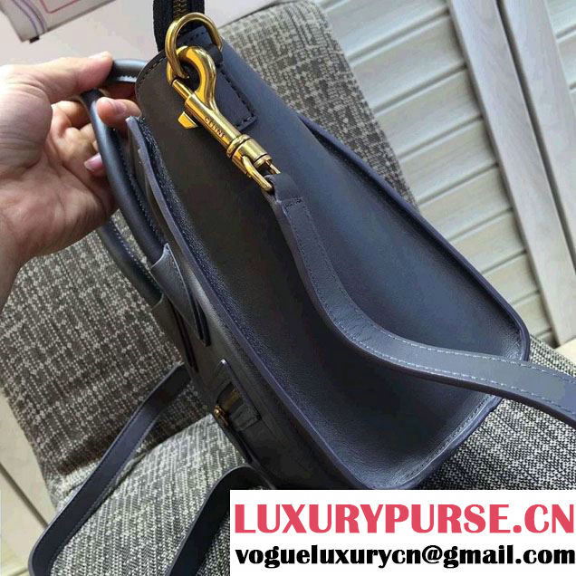 Celine Luggage Nano Tote Bag in Original Smooth Calfskin Gray 2016