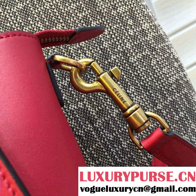 Celine Luggage Nano Tote Bag in Original Smooth Calfskin Red 2016