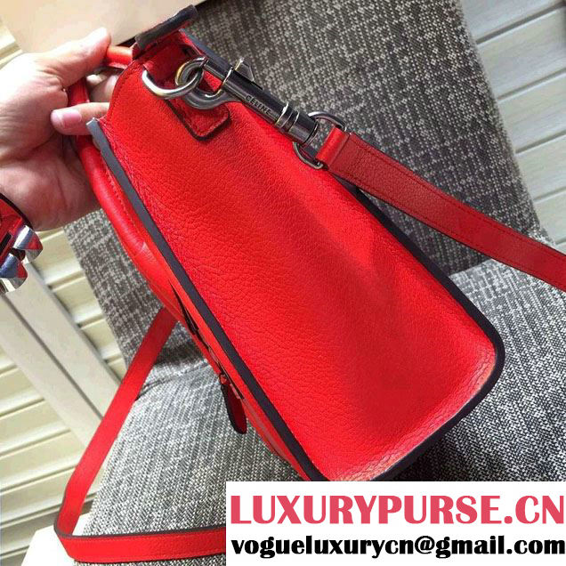 Celine Luggage Nano Tote Bag in Original Goatskin Leather Cerise 2016