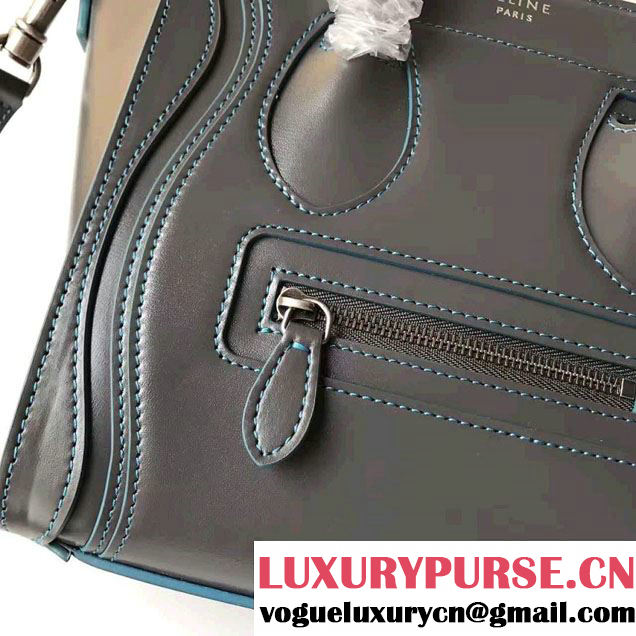 Celine Luggage Nano Tote Bag In Original Calfskin Leather Etoupe 2017