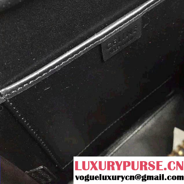 Celine Luggage Nano Tote Bag In Original Grained Leather Chocolate/Black/Orange 2017