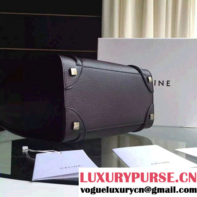 Celine Luggage Mini Tote Bag in Original Grained Leather Black