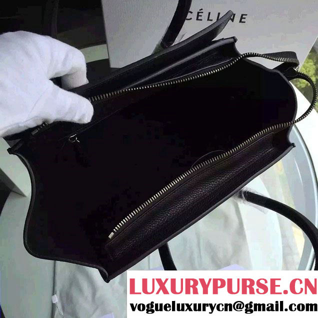 Celine Luggage Mini Tote Bag in Original Grained Leather Black
