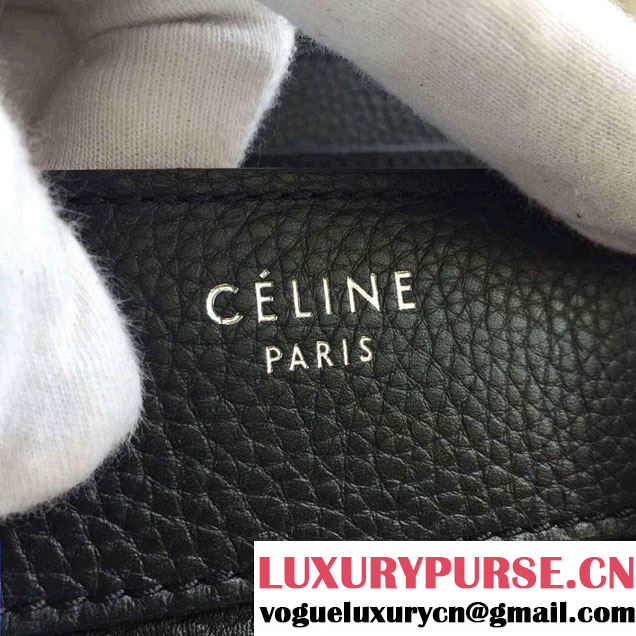Celine Luggage Mini Tote Bag in Original Grained Leather Black