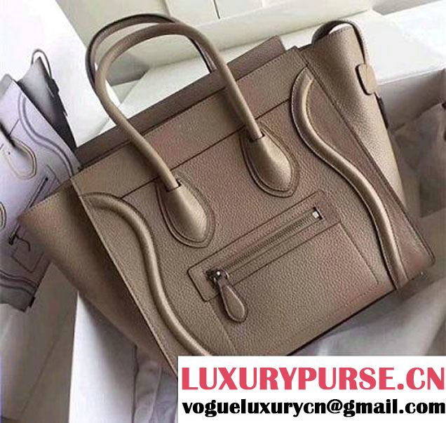 Celine Luggage Nano/Micro/Mini Tote Bag in Original Grained Leather Camel