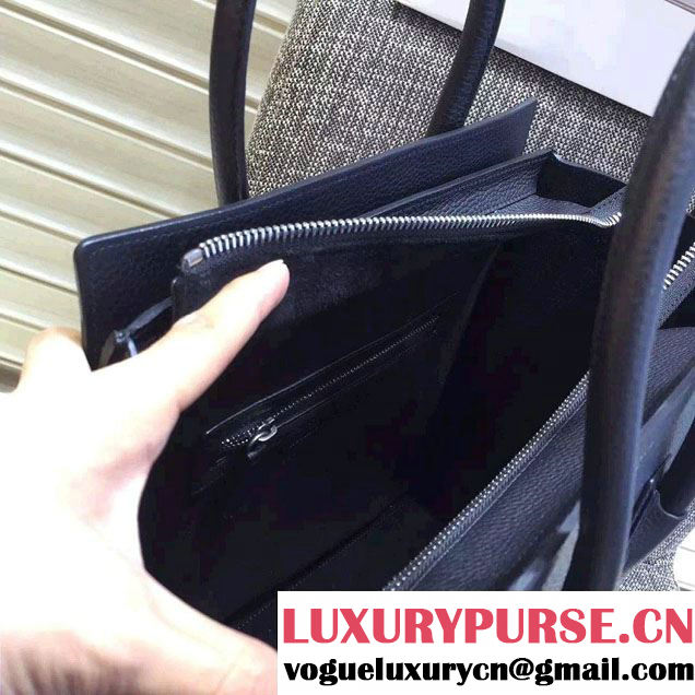 Celine Luggage Micro Tote Bag in Original Grained Leather Black 2016