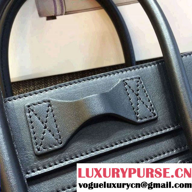Celine Luggage Micro Tote Bag in Original Smooth Calfskin Black 2016