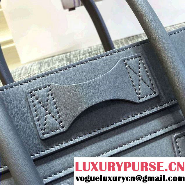 Celine Luggage Micro Tote Bag in Original Smooth Calfskin Gray 2016