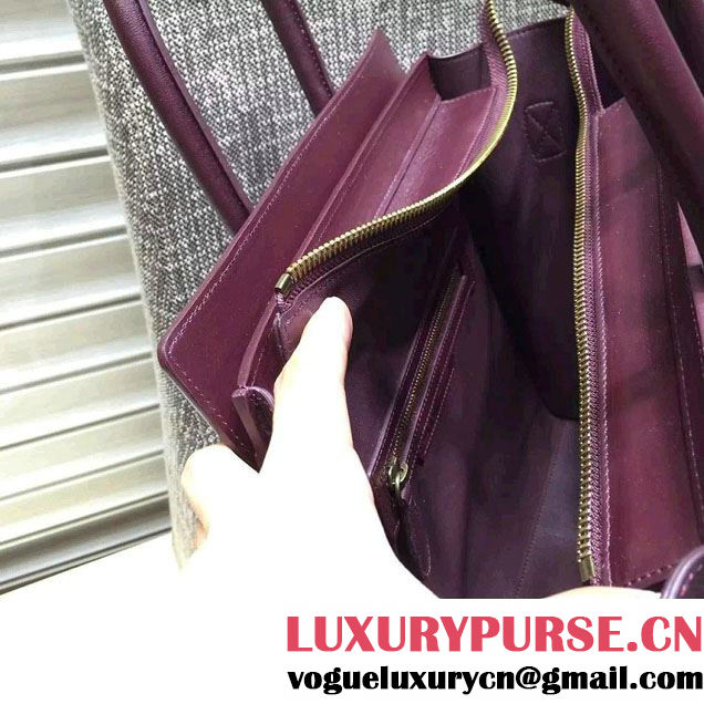 Celine Luggage Micro Tote Bag in Original Smooth Calfskin Burgundy 2016