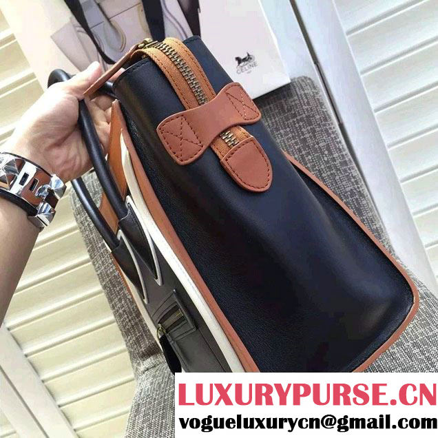 Celine Luggage Micro Tote Bag in Original Leather Black/White/Khaki/Navy Blue 2016