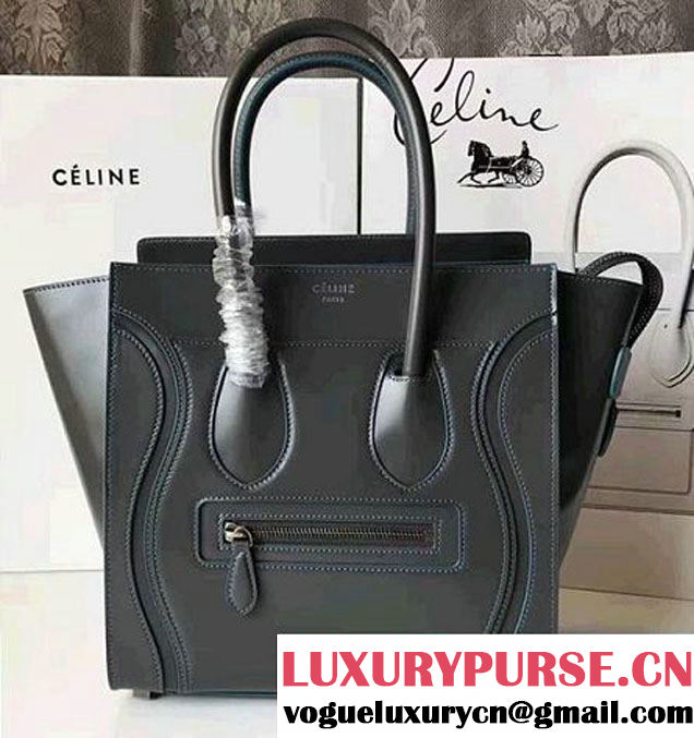 Celine Luggage Micro Tote Bag in Original Smooth Leather Etoupe 2017