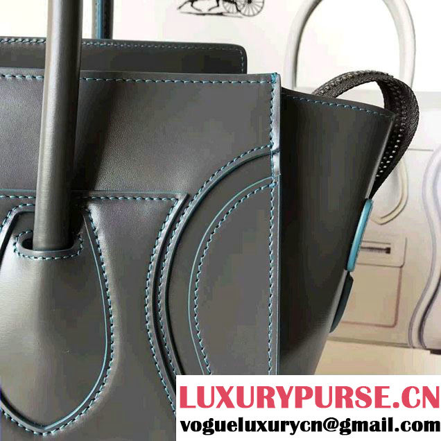 Celine Luggage Micro Tote Bag in Original Smooth Leather Etoupe 2017