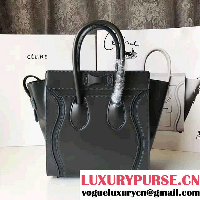 Celine Luggage Micro Tote Bag in Original Smooth Leather Etoupe 2017