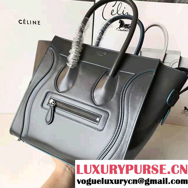 Celine Luggage Micro Tote Bag in Original Smooth Leather Etoupe 2017