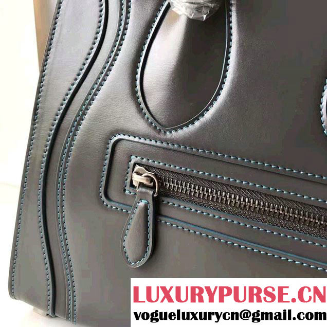 Celine Luggage Micro Tote Bag in Original Smooth Leather Etoupe 2017